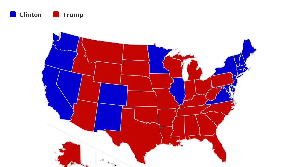 US presedential election category map