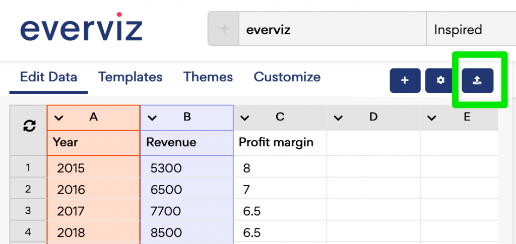 export data button