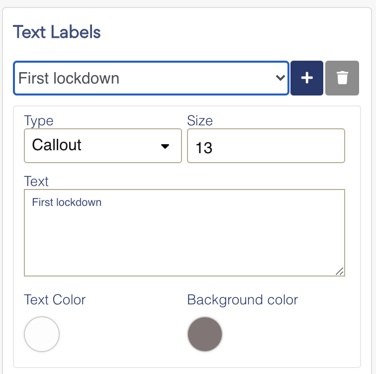 Customize label