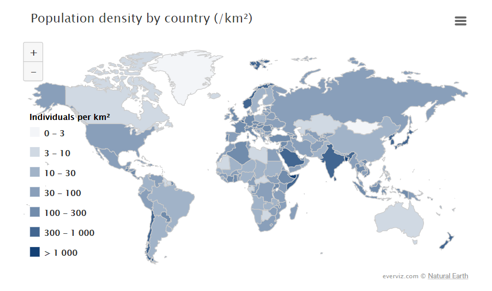 World Population Density Map