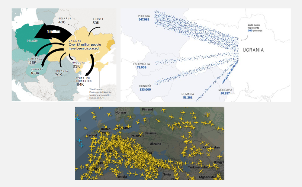 Similar Stories, Different Maps - A Visual Narrative of the War in Ukraine